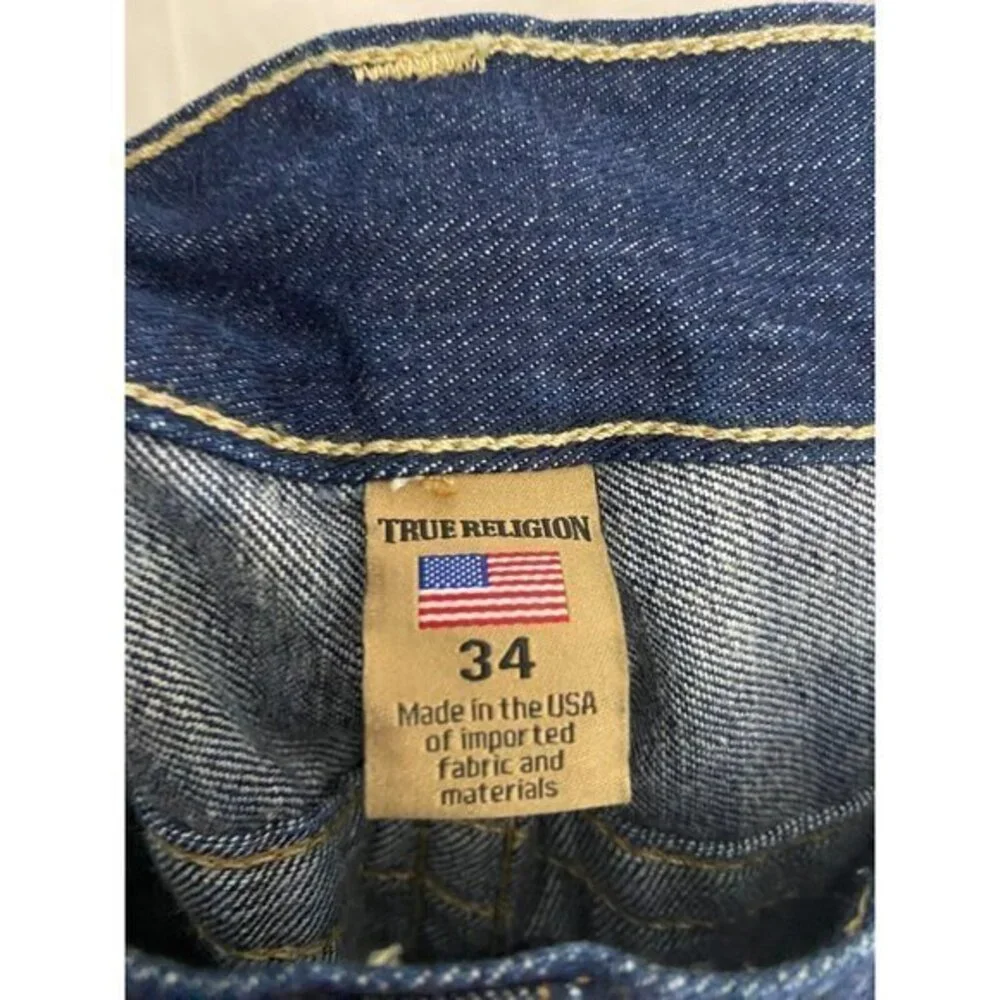 Vintage True Religion Mens Blue Jeans‎ 39x34 Ricky Relaxed Straight Y2K USA